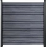 GroJa Steckzaun-Set Solid-Rhombus 180 cm x 180 cm Steingrau Co-Extrudiert