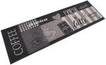 vidaXL K&uuml;chenteppich Waschbar Coffee Schwarz 60x180 cm Samt 136556