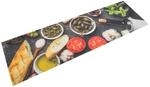 vidaXL K&uuml;chenteppich Waschbar Wein & Essen 45x150 cm Samt 136552