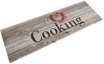 vidaXL K&uuml;chenteppich Waschbar Cooking Grau 60x180 cm Samt 136547