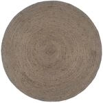 vidaXL Teppich Handgefertigt Jute Rund 210 Cm Grau 1184022