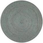 vidaXL Teppich Handgefertigt Jute Rund 120 cm Olivgr&uuml;n 133669