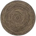 vidaXL Teppich Handgefertigt Jute Schwarz Und Braun 210 Cm 1184049