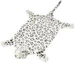 vidaXL Pl&uuml;sch Leopardenfell Teppich 139 cm Wei&szlig; 80171