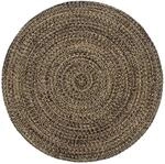 vidaXL Teppich Handgefertigt Jute Schwarz Und Braun 180 Cm 1184048