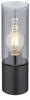 Globo Tischlampe Annika 1-flammig Schwarz matt-Rauchfarben 90 x 300 mm