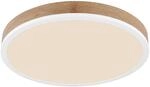 Globo LED-Deckenleuchte Doro Holzfarben/Wei&szlig; &Oslash; 45 cm