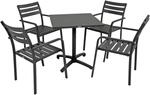 Garden Pleasure Gartenm&ouml;bel-Set Treviso 5-teilig Anthrazit