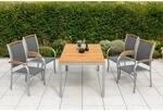 Merxx Siena Set 5-tlg. 4 Stapelsessel Gartentisch 150 x 90 cm