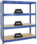 PROREGAL Schwerlastregal Dino HxBxT 180 x 160 x 60 cm Fachlast 600 kg Blau