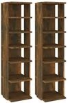 vidaXL Schuhregale 2 Stk R&auml;uchereiche 27,5x27x102 cm Holzwerkstoff 815973