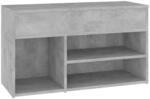 vidaXL Schuhbank Betongrau 80x30x45 cm Holzwerkstoff 808751