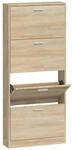vidaXL Schuhschrank Eichen-Optik 59x17x150 cm Holzwerkstoff 342519