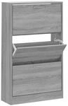 vidaXL Schuhschrank Grau Sonoma 63x24x103 cm Holzwerkstoff 342556