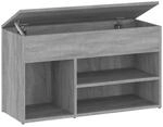 vidaXL Schuhbank Grau Sonoma 80x30x45 cm Holzwerkstoff 816054