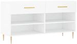 vidaXL Schuhbank Wei&szlig; 102x35x55 cm Holzwerkstoff 829724