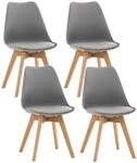 CLP 4er Set Esszimmerstuhl Linares grau/Kunststoff