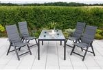 Merxx Taviano Set 5-tlg. 4 Klappsessel Gartentisch 150 x 90 cm Grau