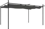 vidaXL Pergola mit Schiebedach Anthrazit 395x292x230 cm 360119