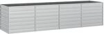 vidaXL Garten-Hochbeet 320x80x77 cm Stahl Silber 1085256