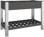 vidaXL Garten-Hochbeet mit Ablage Grau 100x50x75 cm WPC 362569