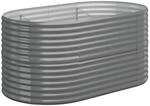 vidaXL Hochbeet Pulverbeschichteter Stahl 152x80x68 cm Grau 1094621