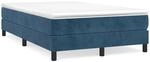 vidaXL Boxspringbett Dunkelblau 120x200 cm Samt1368982