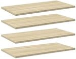 vidaXL B&uuml;cherregal-Bretter 4 Stk Sonoma-Eiche 60x30x1,5 cm 805240
