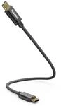 Hama Ladekabel USB-C - USB-C 0,2 m Nylon Schwarz