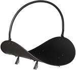 Relaxdays Kaminholzkorb Stahl Schwarz Pulverbeschichtet mit Rundem Henkel 40 cm x 38