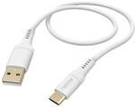 Hama Ladekabel Flexible USB-A USB-C Silikon 1,5 m Wei&szlig;
