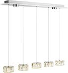 Globo LED-Pendelleuchte Amur Chrom 7-flammig