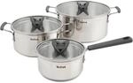 Tefal Kochtopfset Tefal Opti&acuteSpace Edelstahlfarben, 6-teilig