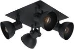 Eglo Spotleuchte Barnstaple 1 4-flammig Schwarz E27 40 W