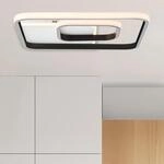 Brilliant LED-Deckenleuchte Merapi Eckig 40 cm x 40 cm Wei&szlig; und Schwarz