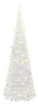 vidaXL Pop-Up-Weihnachtsbaum K&uuml;nstlich 50 LEDs Wei&szlig; 120 cm