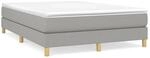 vidaXL Boxspringbettgestell Hellgrau 140x200 cm Stoff 3120614