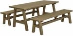 PLUS Gartensitzgruppe aus Holz 177 cm Graubraun Druckimpr&auml;gniert Country-Stil