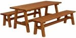 PLUS Gartensitzgruppe aus Holz 177 cm Teak Druckimpr&auml;gniert Country-Stil
