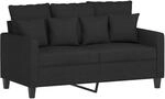vidaXL 2-Sitzer-Sofa Schwarz 120 cm Stoff 359263