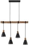 Lindby Pendelleuchte Trebale 9626271 Skandinavisch in Schwarz aus Metall 4-flammig