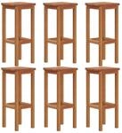 vidaXL Barhocker 6 Stk Massivholz Akazie 3115990