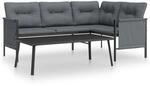 vidaXL 2-Tlg Garten-Lounge-Set Anthrazit Stahl 362810