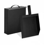 Relaxdays Ascheeimer Stahl Schwarz Mit Schaufel 9 cm x 23,5 cm x 35 cm 1,4 kg