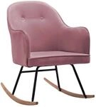 vidaXL Schaukelstuhl Rosa Samt Modell 1