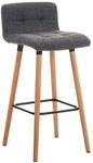 CLP Barhocker Lincoln Stoff Hellgrau