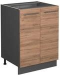 Vicco K&uuml;chenunterschrank Fame-Line Goldkraft Eiche/Anthrazit 60 cm ohne