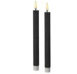 Marelida LED Stabkerzen Tafelkerzen Spitzkerzen Echtwachs Rustik Optik H 24cm...
