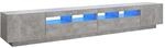 vidaXL TV-Schrank mit LED-Leuchten Betongrau 260x35x40 cm