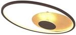 Lindby LED Deckenleuchte Feival 9639349 Dimmbar Modern in Braun aus Metall 1-flammig